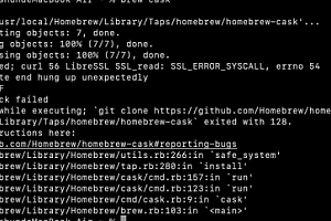 brew cask 报错error: RPC failed; curl 56 LibreSSL SSL_read: SSL_ERROR_SYSCALL, errno 54